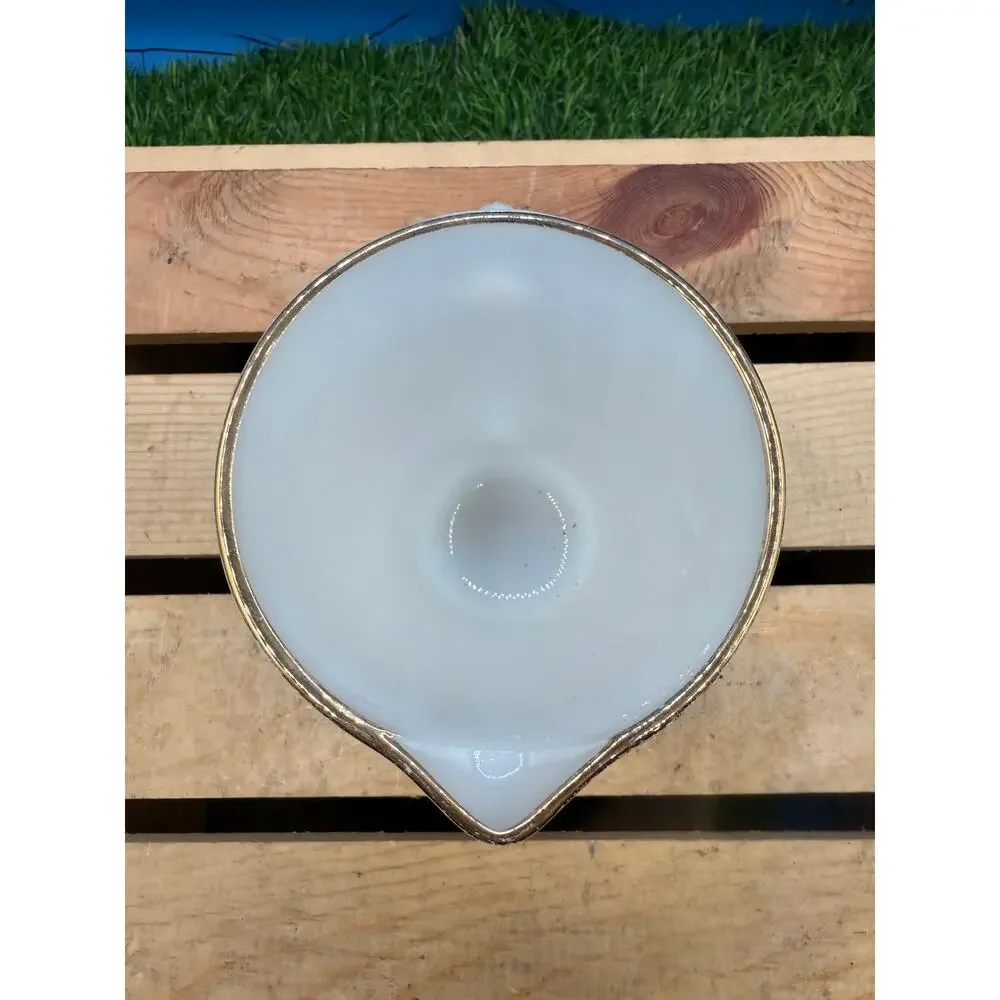 Vintage Anchor Hocking Fire King Milk Glass Sugar Dish andCreamer Set